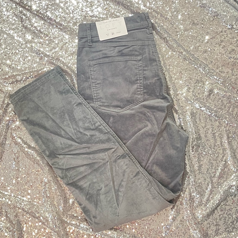 LOFT skinny velvet pants. BNWT sz 12